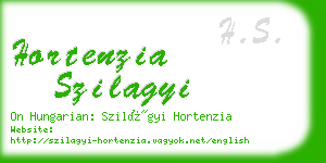 hortenzia szilagyi business card